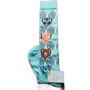 Xhilaration Mint Forest Animal Knee High Socks Women's size 4-10 NWT